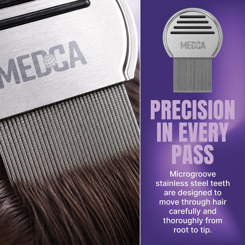 Lice Comb - Professional Stainless Steel Comb for Head Lice