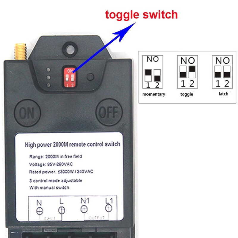 2000 Meters Long Distance Wireless Remote Control Switch high Power