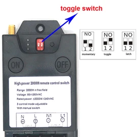 2000 Meters Long Distance Wireless Remote Control Switch high Power Water Pump Motor Lighting Industrial Wireless Remote Control Switch AC 110V 220V Relay Switch Transmitter High Range 6600ft