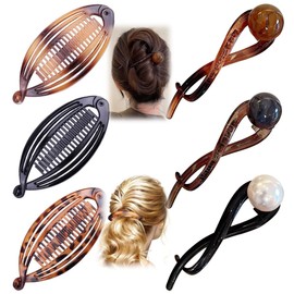 SSyang Pack of 6 Women's Hair Clips, French Hair Pin, Hair Clips, Banana Clip, Hair Clip, Claw Clip, Banana Clip, Hair Gripper Hair Accessory, for Girls and Women