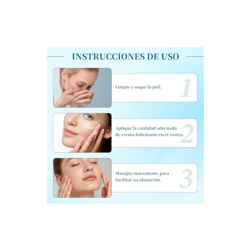 Crema Hidratante Centella Asiatica Facial Cream Korean Hidratación Profunda Reparadora