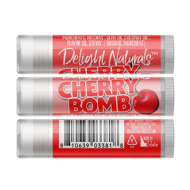 Delight Naturals Jumbo Lip Balm - Cherry Bomb