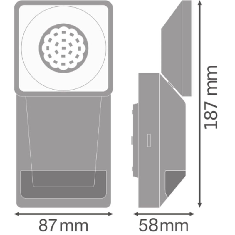 Ledvance LED Floodlight, Light for Outdoor Use, Warm White, 151