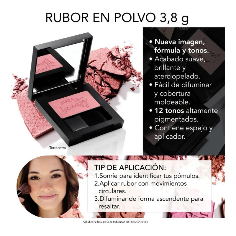 Rubor En Polvo Jafra Blush Maquillaje Facial Tonos A Elegir