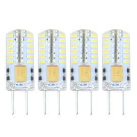 Lamsky G6.35 GY6.35 Bi-Pin Base LED Bulb,12V/24V 2.5W Daylight 6000K,JC Type Halogen Replacement Bulb,Not Dimmable,30W Equivalent(4-Pack)