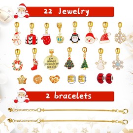 Advent Calendar 2024 Children's Girls, Advent Calendar Bracelet, 24 Pieces Advent Calendar Bracelet Charms Kit, Jewellery Advent Calendar 2024, Advent Calendar Girls 5 Years 5 6 7 8 9 10 11 12 Years