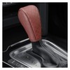 DUSCOKE Leather Car Gear Shift Knob Cover, Anti-Slip Breathable Car