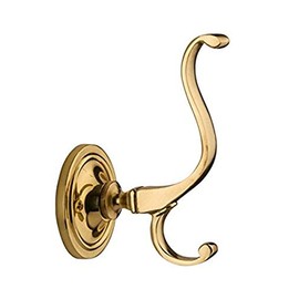 Nostalgic Warehouse CHKPLN-PB Plain Coat Hanging Hooks, Polished Brass