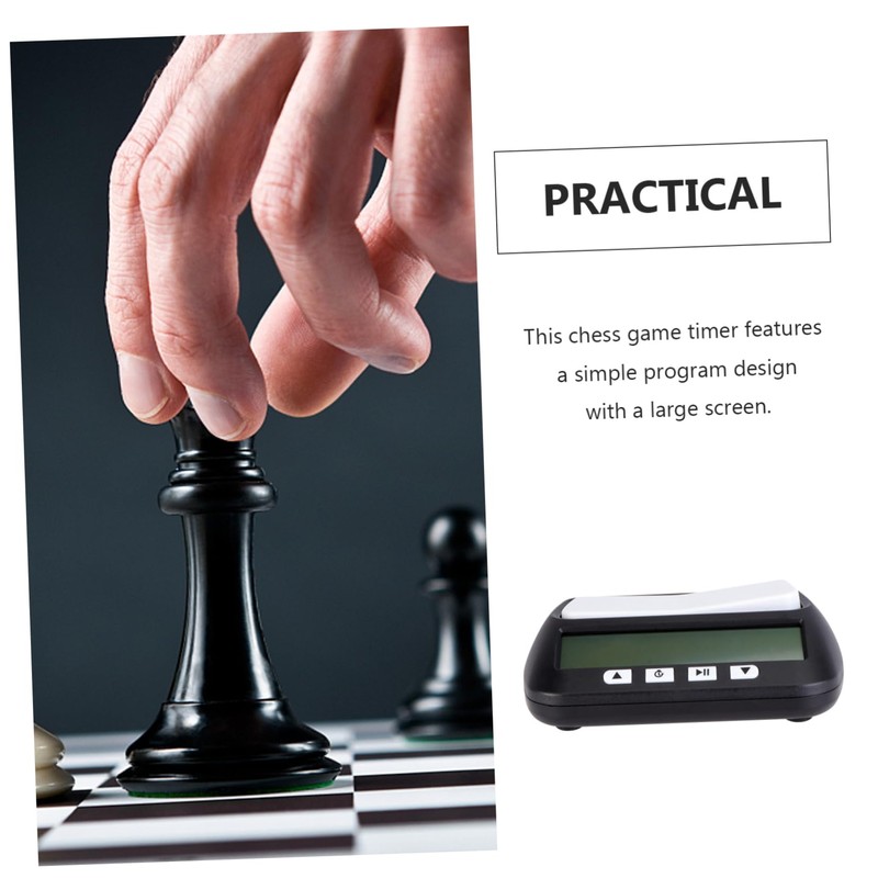 KOMBIUDA 1pc Chess Clock Timer Chess Timer Black Abs