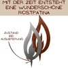 Rostikal Set of 10 Metal Decoration Set Flames 5 cm