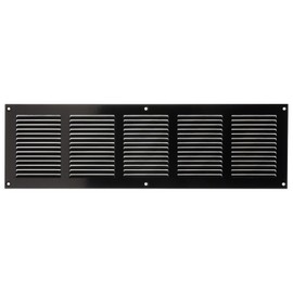 Steinberg14 Black Vent Cover 18x4 (Duct Opening) with Mesh - Wall and Ceiling Ventilation Register - Metal Air Grille - HVAC Cold Air Return Vent - 19.68"W x 5.90"H Outer Dimensions