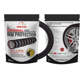 Rimblades rim protection and styling, red, version 2016, alloy rim, guard ring, 13 to 22 inches / 33 to 55.8 cm rim protector, wheel rim sticker, flange protection