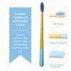 Gufiky Bamboo Toothbrushes Soft Bristles 6 Pack - Natural Wooden