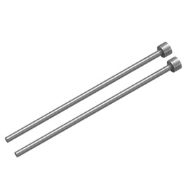 uxcell 2Pcs Straight Ejector Pins, 2.5mm (3/32") Dia. 65Mn Steel Round Tip Punch 100mm (4") Long for Mechanical Maintenance