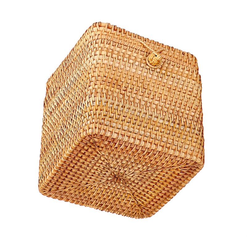 IGNPION Rattan Tissue Box, Decorative Cosmetic Tissue Box, Handwoven Tissue