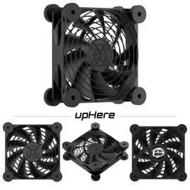upHere N12U03 USB Cooling Fan, 4.7 inches (12 cm), USB Fan, Small, Mini Blower, PC Case Fan, 2 Connections, 1350 RPM, Quiet Type