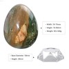 mookaitedecor 76-90mm Natural Ocean Jasper Crystal Egg Ornament with Acrylic