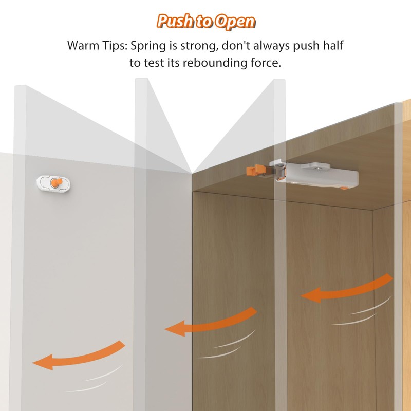 Jiayi Push to Open Door Catches Heavy Duty 2 Pack
