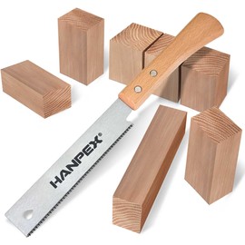 Hanpex 6-Inch Japanese Hand Saw, SK5 Pull Saw, Flexible Blade Flush Cut Woodworking Hand Saw for Woodworking, DIY and other Small Projects