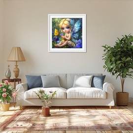 MAXBYE DIY 5D Diamond Painting Kits for Adults, Beautiful Butterfly Fairy Diamond Art Kit, Full Drill Crystal Painting, Flowers, Diamond Cross Stitch Gifts, Home Wall Decor, 30 x 30 cm