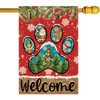 ZAEW Welcome Christmas Dog The Nutcracker Santa Gingerbread Man Snowmans