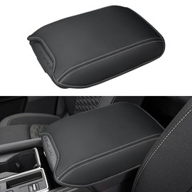 INTGET for 2022-2025 Nissan Pathfinder Center Console Cover with Thin Pad Leather Middle Arm Rest Cover Interior Protector for 2022 2023 2024 2025 Nissan Pathfinder Accessories (White with Thin Pad)