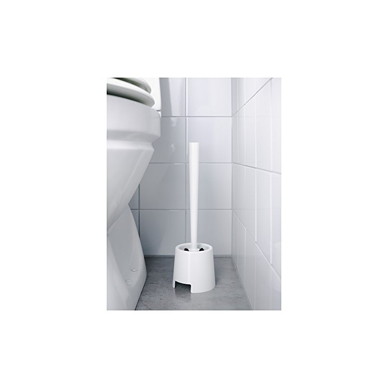 IKEA 201.595.22 Toilet Brush/Holder, 13.70x4.00x2.50 inch, White