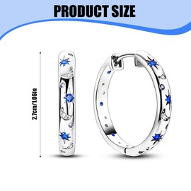 WUSJCOF 925 Sterling Silver Earrings, Small Hoop Earrings, Huggie Earrings, Hypoallergenic Earrings for Women and Girls (Colourful), multicoloured