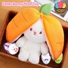 Irunfast 23CM Bunny Plush Toy,Soft Carrot Bunny Stuffed Animal Toy,Reversible