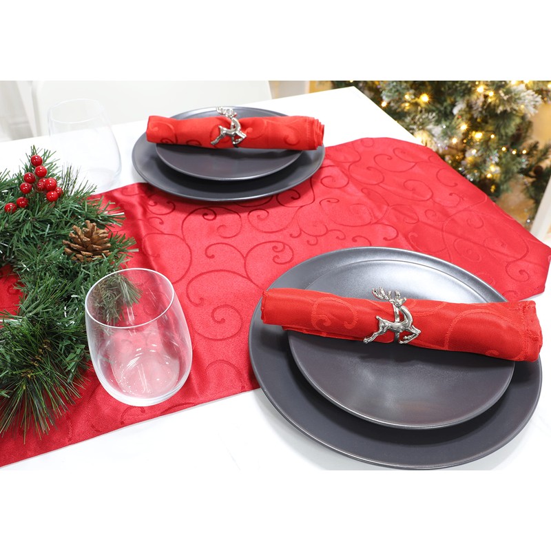 Christmas Concepts® Set of 4 Silver Napkin Rings – Luxury