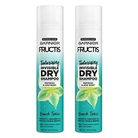 Garnier Haircare Fructis Style Texturizing Invisible Dry Shampoo Beach Tonic, powered by Rice Starch to Instantly Absorb Oil and Biotin to Volumize and Texturize, Silicone Free (Packaging May Vary)2PK