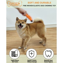 CaBYbigG Dog Rope Toy,No Stuffing Dog Toy,Puppy Chews for Teething,Dog Chew Toys,Ring Dog Toys for Medium Small Dogs 2 Packs