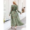 ANRABESS Women’s Long Sleeve Floral Maxi Dress Boho Flowy Wrap