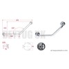 135° Chrome Angled Shower Bath Grab Bar Rail Bathroom Disability