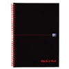 Oxford Black n' Red 100080174 Wirebound Softback Notebook, Black/Red, A4