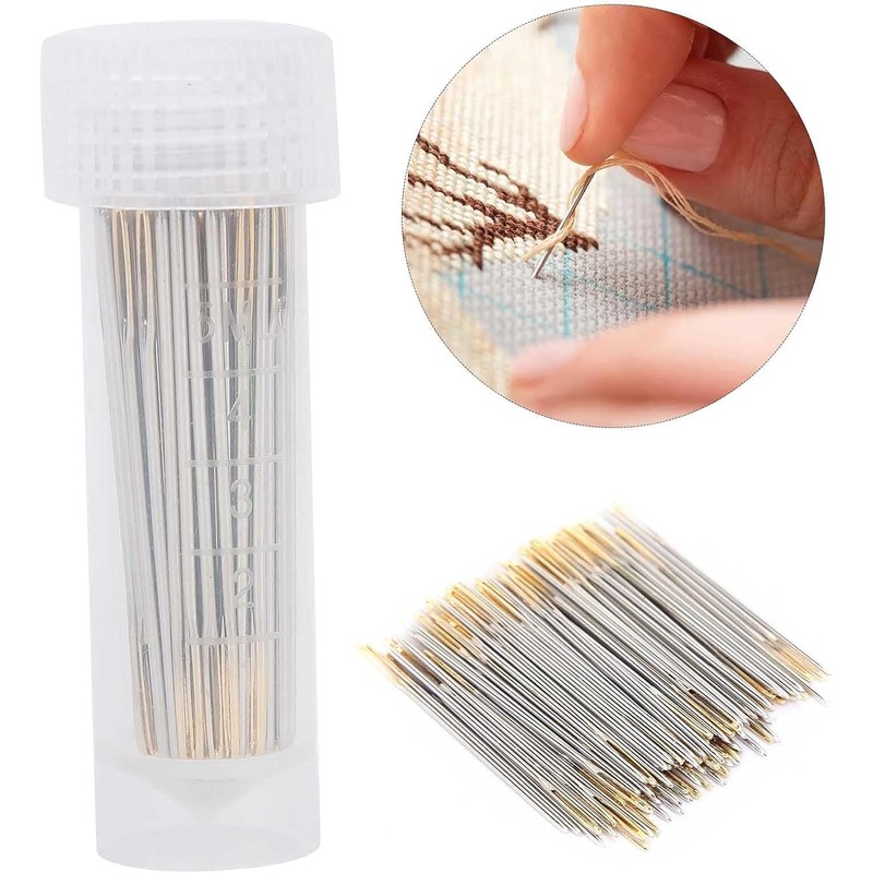 Agujas de Coser a Mano de Ojo Grande Pssopp 100