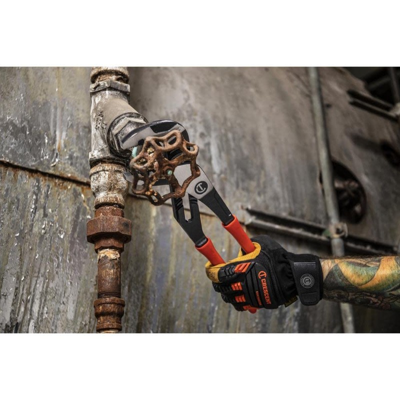 CRESCENT - Plier, 16", Straight Jaw, T&G, Dipped Handle (RTZ216)