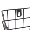 Farmlyn Creek Wall Storage Basket Organizer - Black Metal 3-Piece