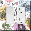 2-Gang Decorator GFCI Outlet Wall plate - Paris symbol pattern