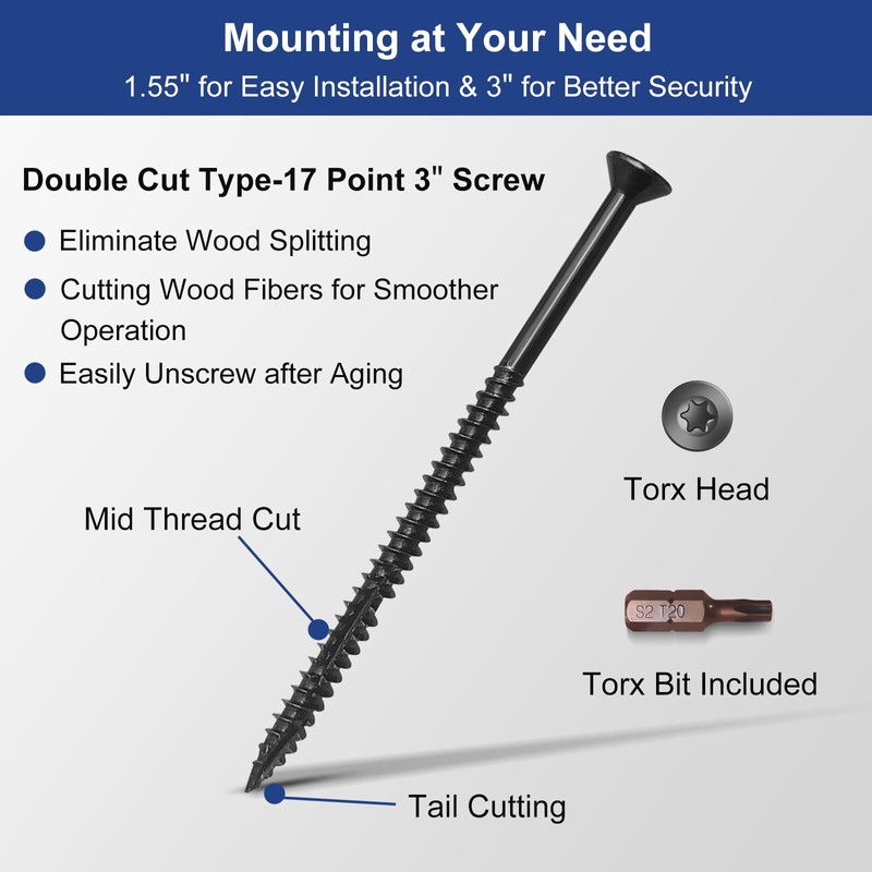 MOSECYOU Extended Lip Strike Plate 2-1/2" x 2-1/4", Heavy Duty