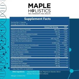 Crecimiento Del Cabello Con Suplemento De Biotina. Maple                                                                                              