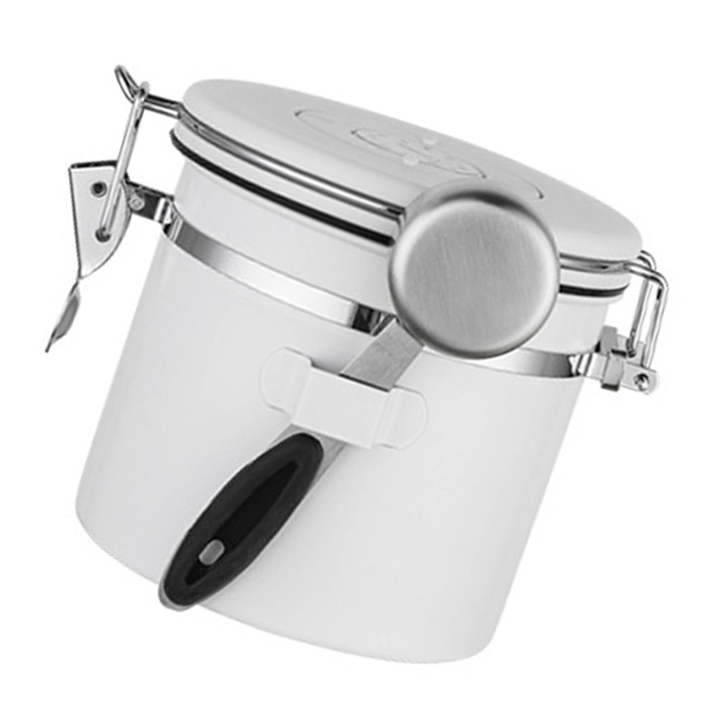 Coffee Canister 1.2L Stainless Steel Versatile Airtight Food Storage Container