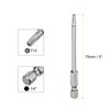 sourcing map 10pcs T15 Security Torx Bit 1/4" Hex Shank