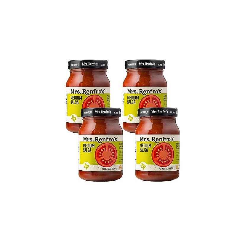 Mrs. Renfro’s Medium Salsa – Gluten Free (16-oz. jars, 4-pack)