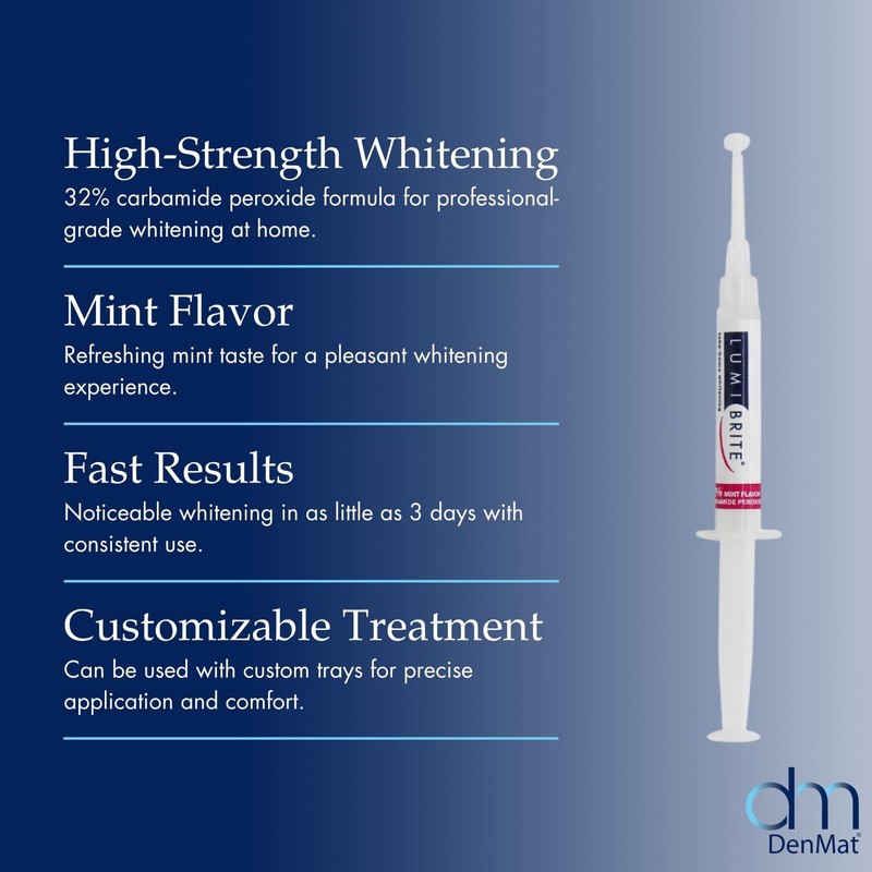 Superdent LumiBrite Teeth Whitening Gel 32 Carbamide Peroxide Mint Flavor