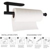 Lumeiy Kitchen Roll Holder Black No Drilling Stainless Steel