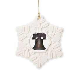 CafePress Liberty Bell Snowflake Ornament, 3.5"x3.5"