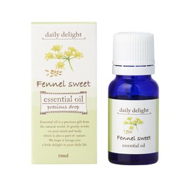 Daily Delight Essential Oil Fennel Sweet, 0.3 fl oz (100 ml) (100% Natural Essential Oils, Aroma, Herbal, Spicy yet Refreshing and Faint Floral Scent)