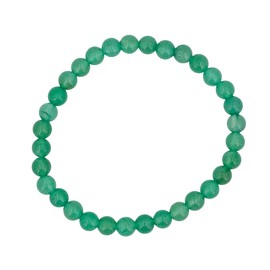 Taddart Minerals - 6mm Natural Gemstone Ball Bracelet on Elastic Nylon Thread - Handmade, Rubber