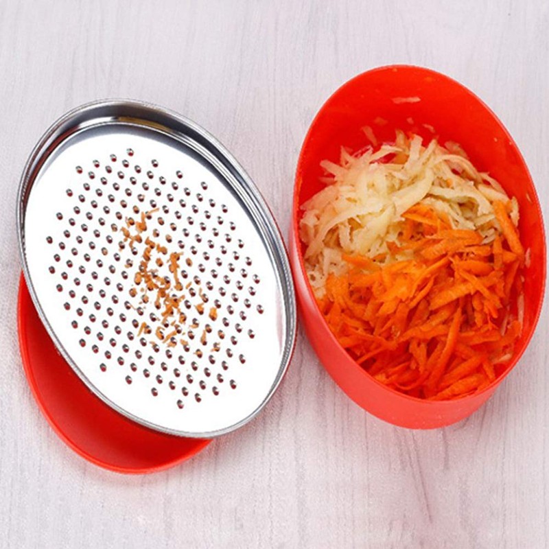 Stainless Steel Cheese Grater with Airtight Food Storage Container &